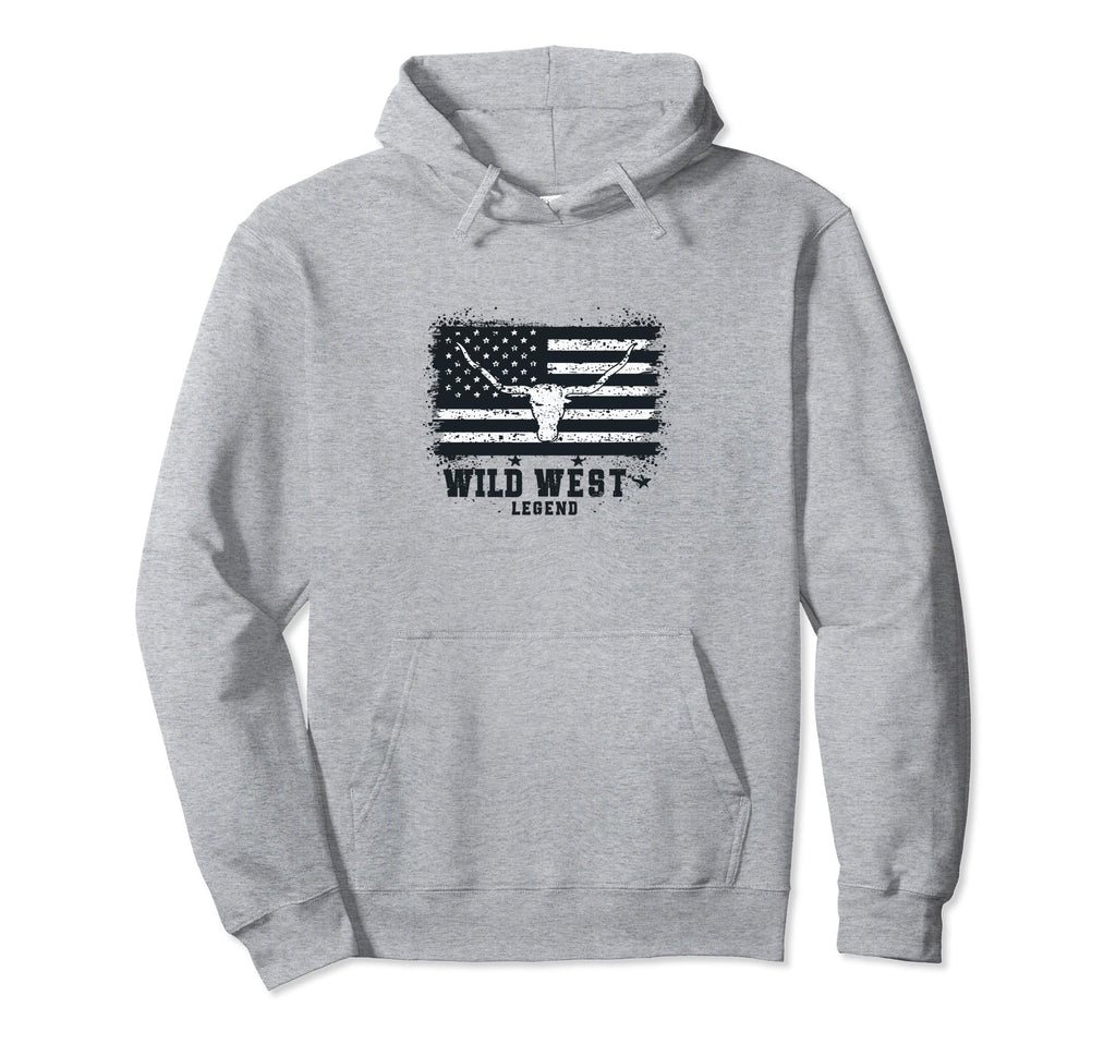 Wild West Legend Western Country Cowboy Hoodie - Graphic Print for Adults - T-Shirt, Sweatshirt, Hoodie