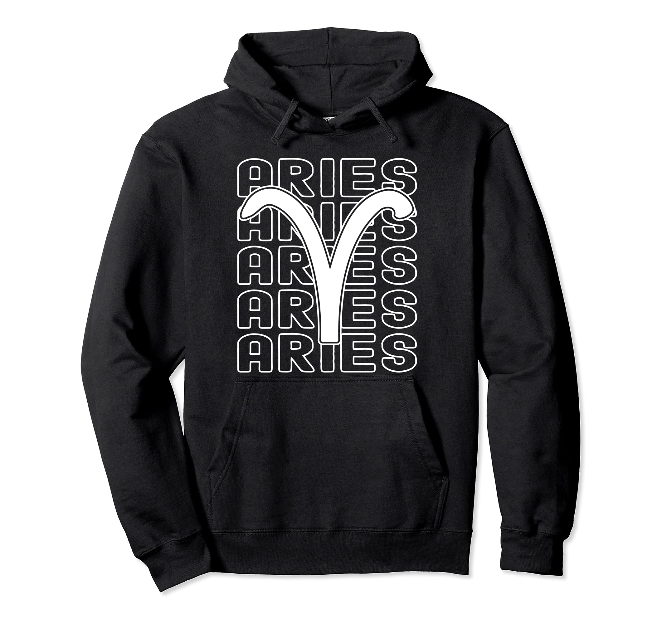 Aries Zodiac Sign Typography Astrology Hoodie - Custom Art Print for Adults - T-Shirt, Sweatshirt, Hoodie