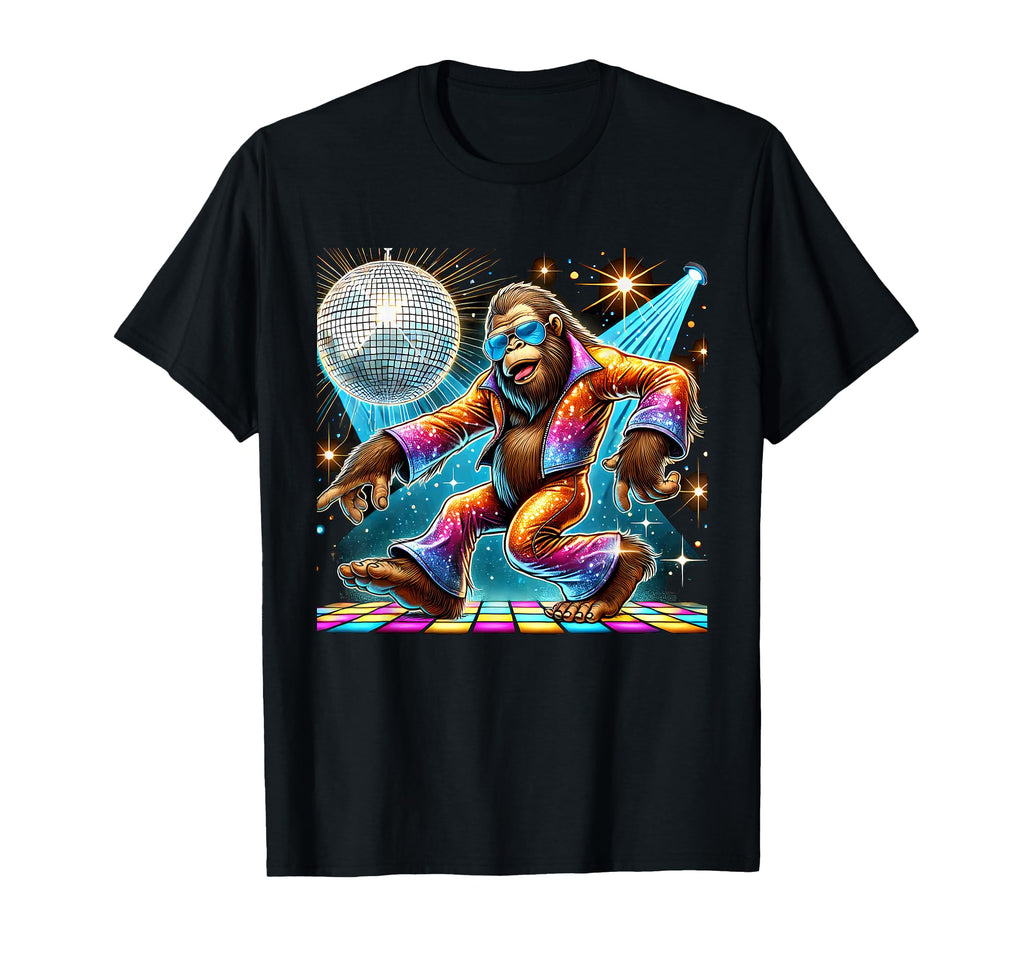 Aesthetic Bigfoot Disco T-Shirt - Minimalist Print for Adults - T-Shirt, Sweatshirt, Hoodie