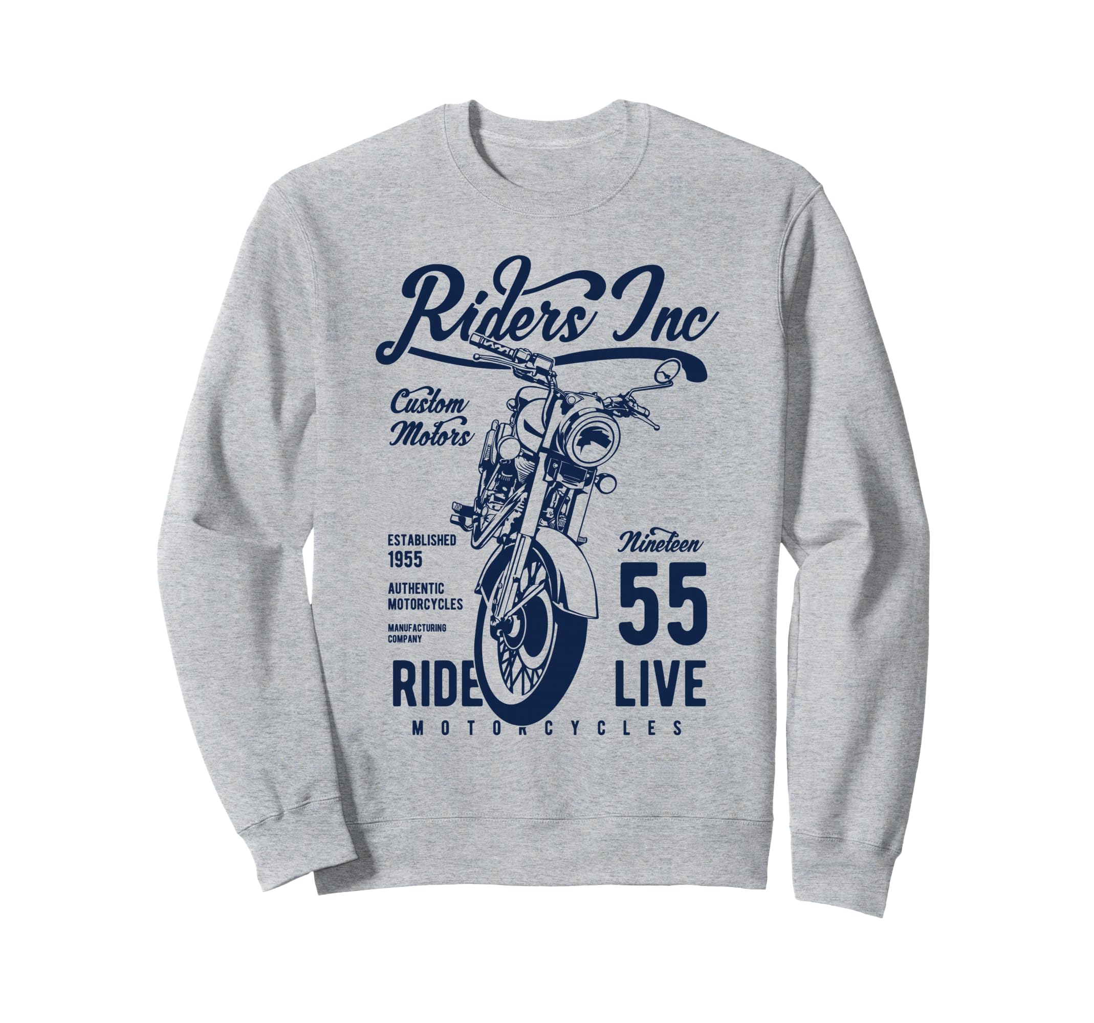 Riders Inc 1955 Motorcycle Sweatshirt - Aesthetic Graphic for Adults - T-Shirt, Sweatshirt, Hoodie