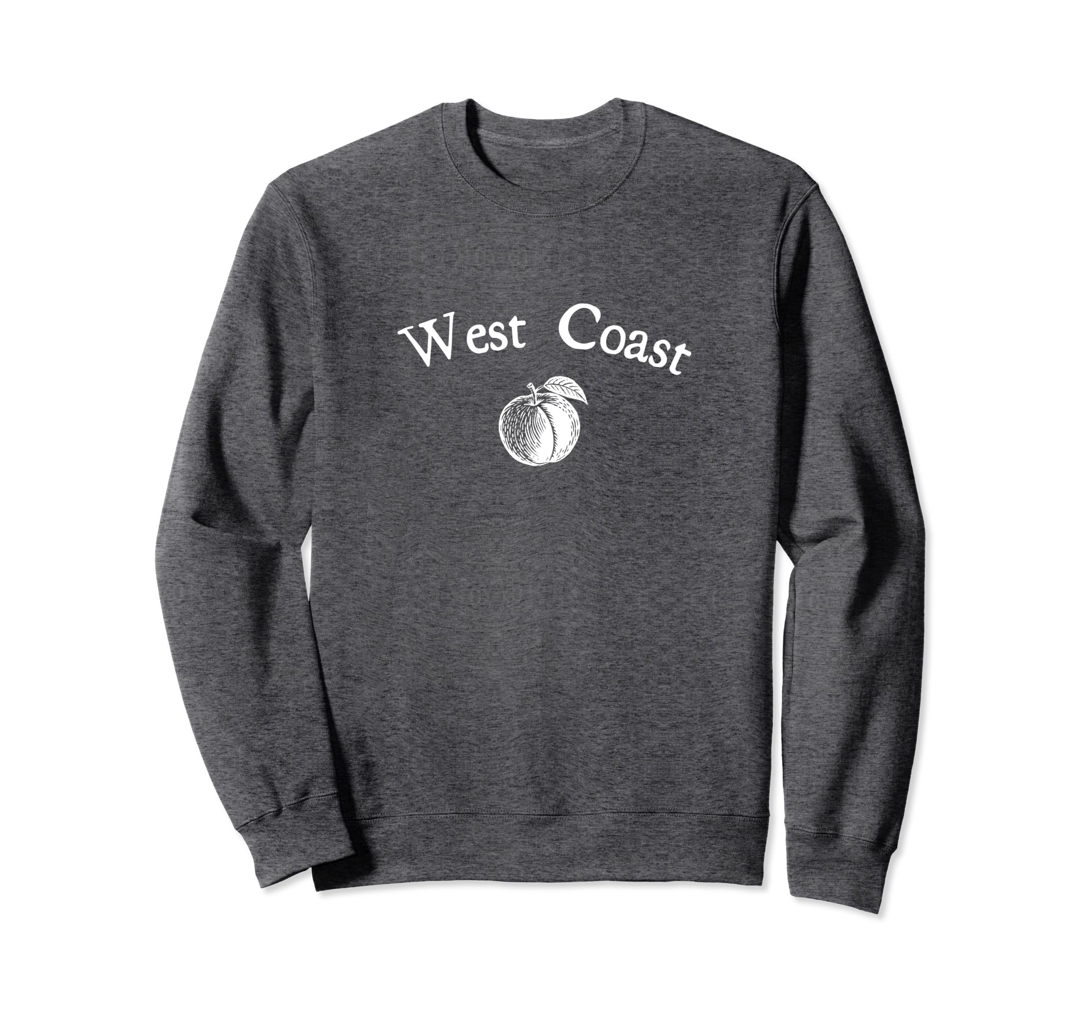 West Coast Peach Minimal Art Sweatshirt - Minimalist Print for Adults - T-Shirt, Sweatshirt, Hoodie