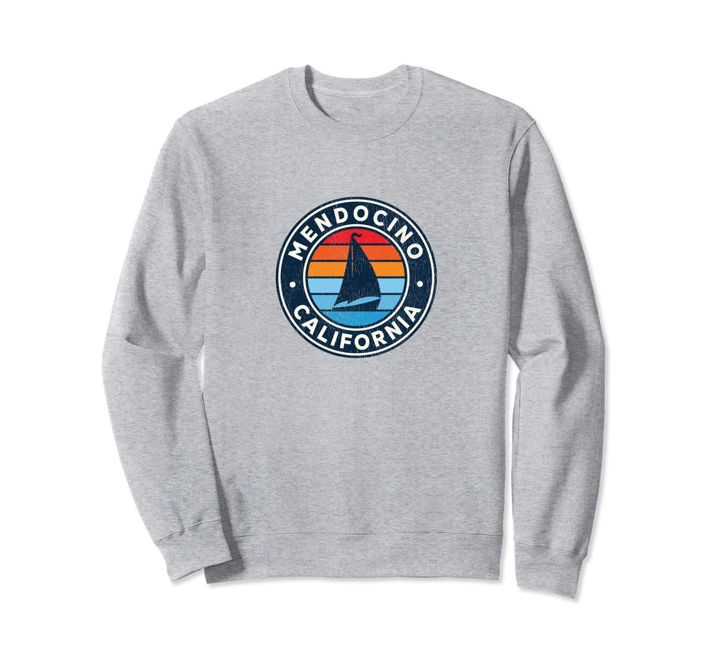 Mendocino California Ca Sailboat 70S Sweatshirt - Graphic Print Men Women - T-Shirt, Sweatshirt, Hoodie