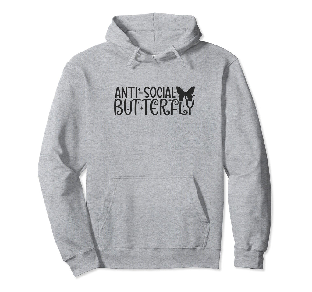 Anti Butterfly Social Shy Introverted Hoodie - Casual Everyday Wear Unisex - T-Shirt, Sweatshirt, Hoodie