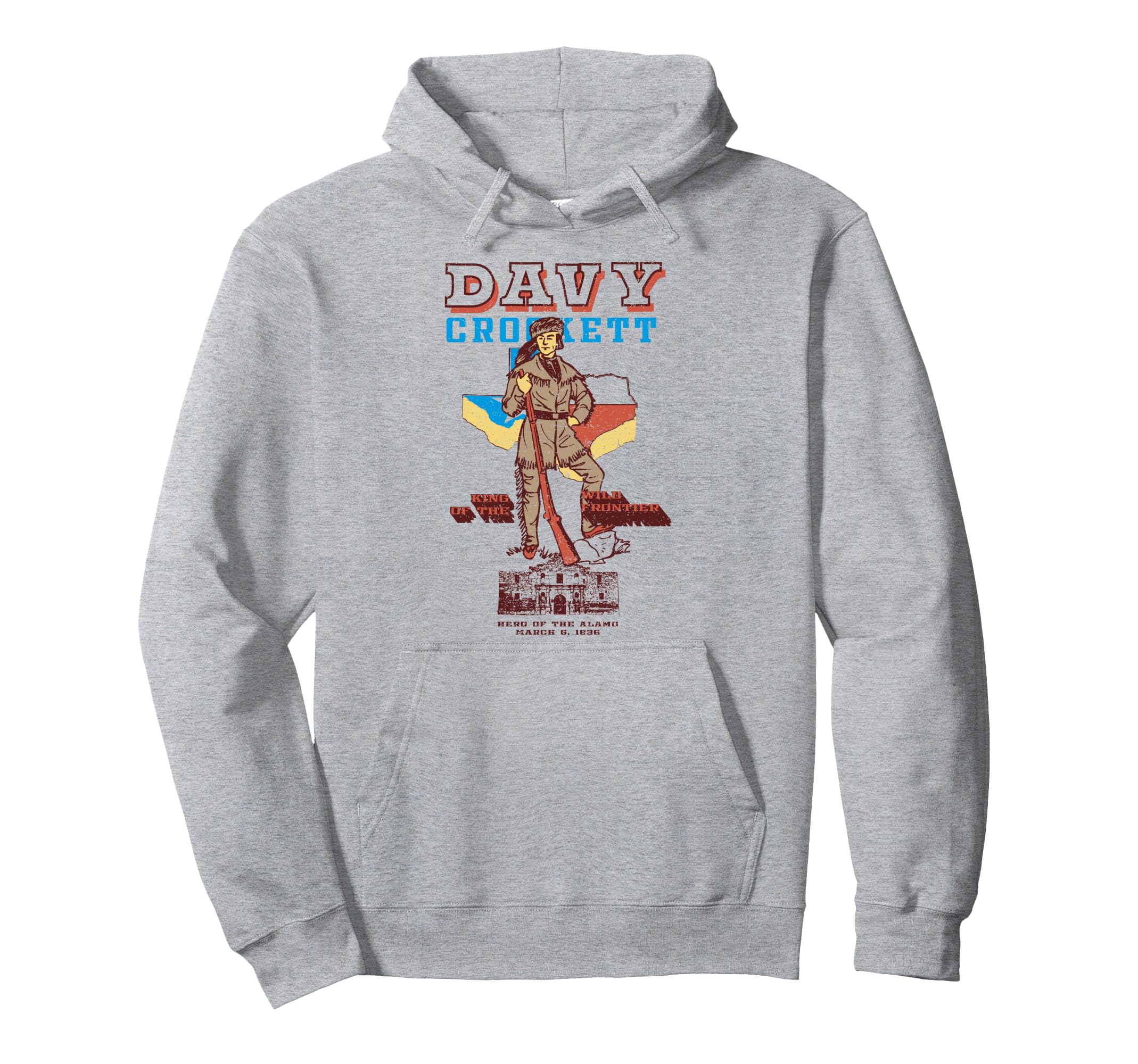 Davy Crockett Texas Alamo Cowboy Souvenir Hoodie - Graphic Print Men Women - T-Shirt, Sweatshirt, Hoodie