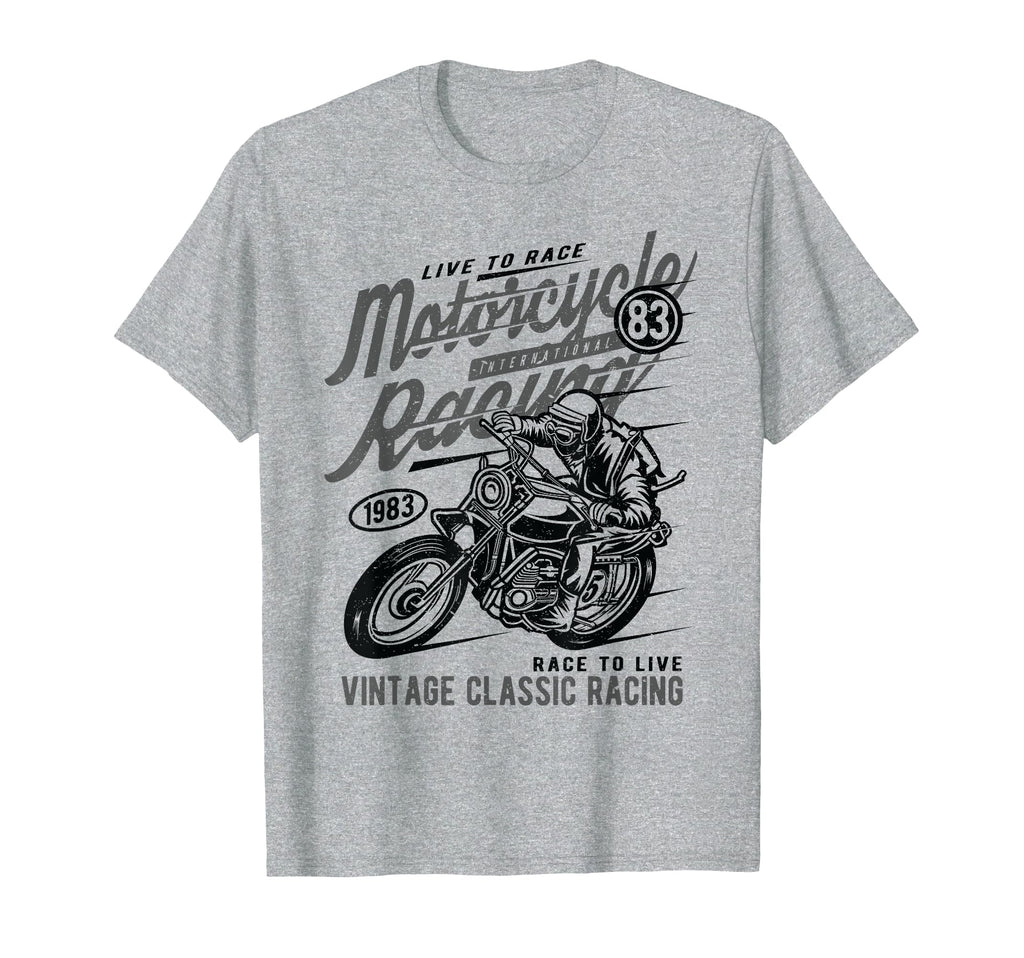 Motorcycle Racing Distressed T-Shirt - Casual Everyday Wear Men Women - T-Shirt, Sweatshirt, Hoodie