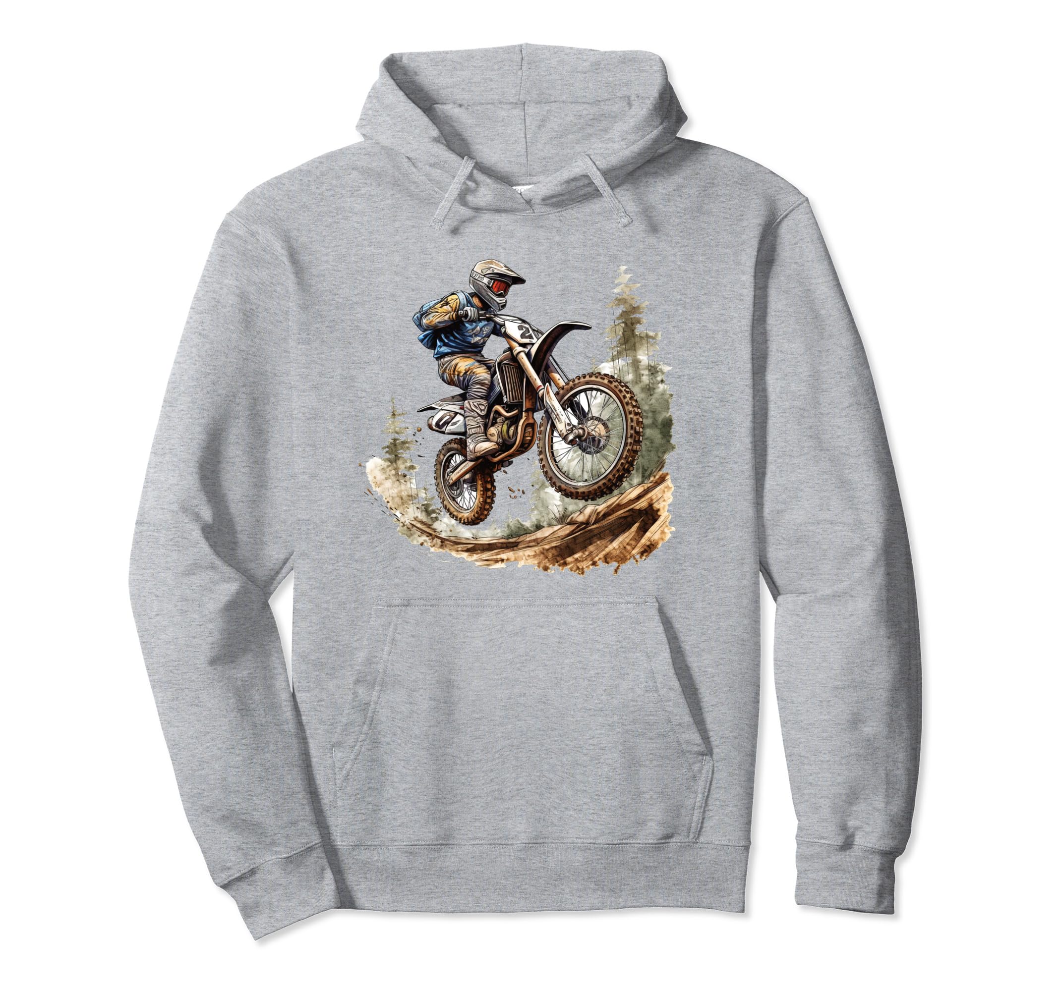 Funny Dirt Bike Art Motocross Biker Hoodie - Graphic Print for Adults - T-Shirt, Sweatshirt, Hoodie