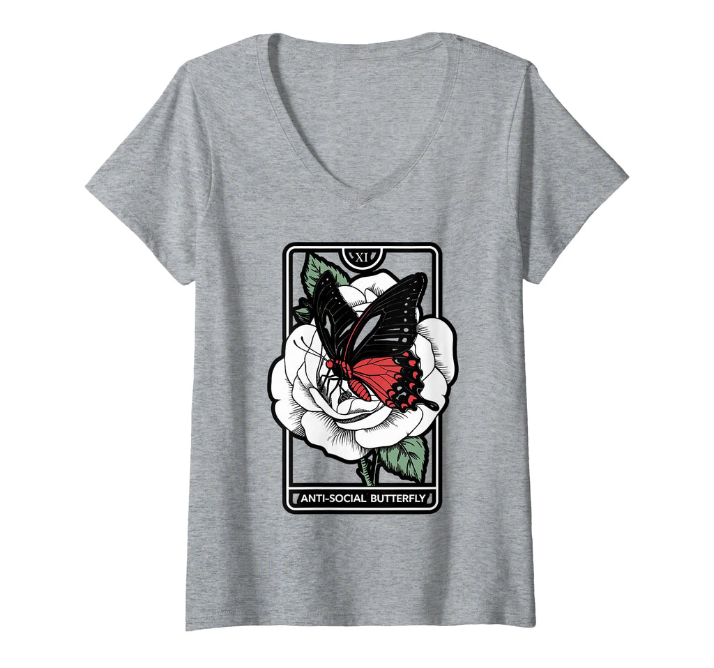 Womens Anti Social Butterfly Gothic T-Shirt - Streetwear Style Unisex - T-Shirt, Sweatshirt, Hoodie