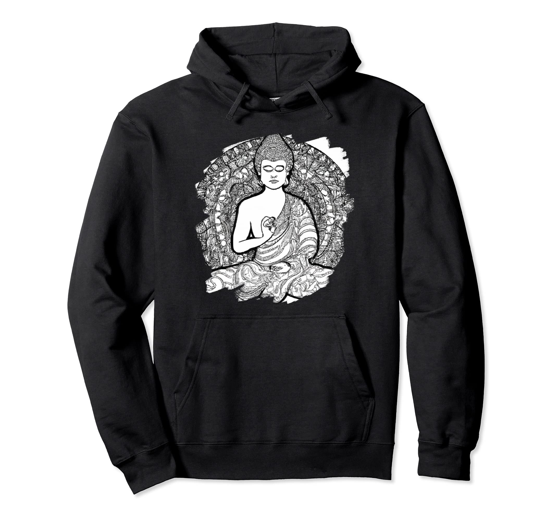 Zen Buddha Mandala Spiritual Asian Hoodie - Trendy Graphic Men Women - T-Shirt, Sweatshirt, Hoodie