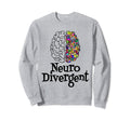 Neurodiversity Neurodivergent Brain Sweatshirt - Trendy Graphic for Adults - T-Shirt, Sweatshirt, Hoodie
