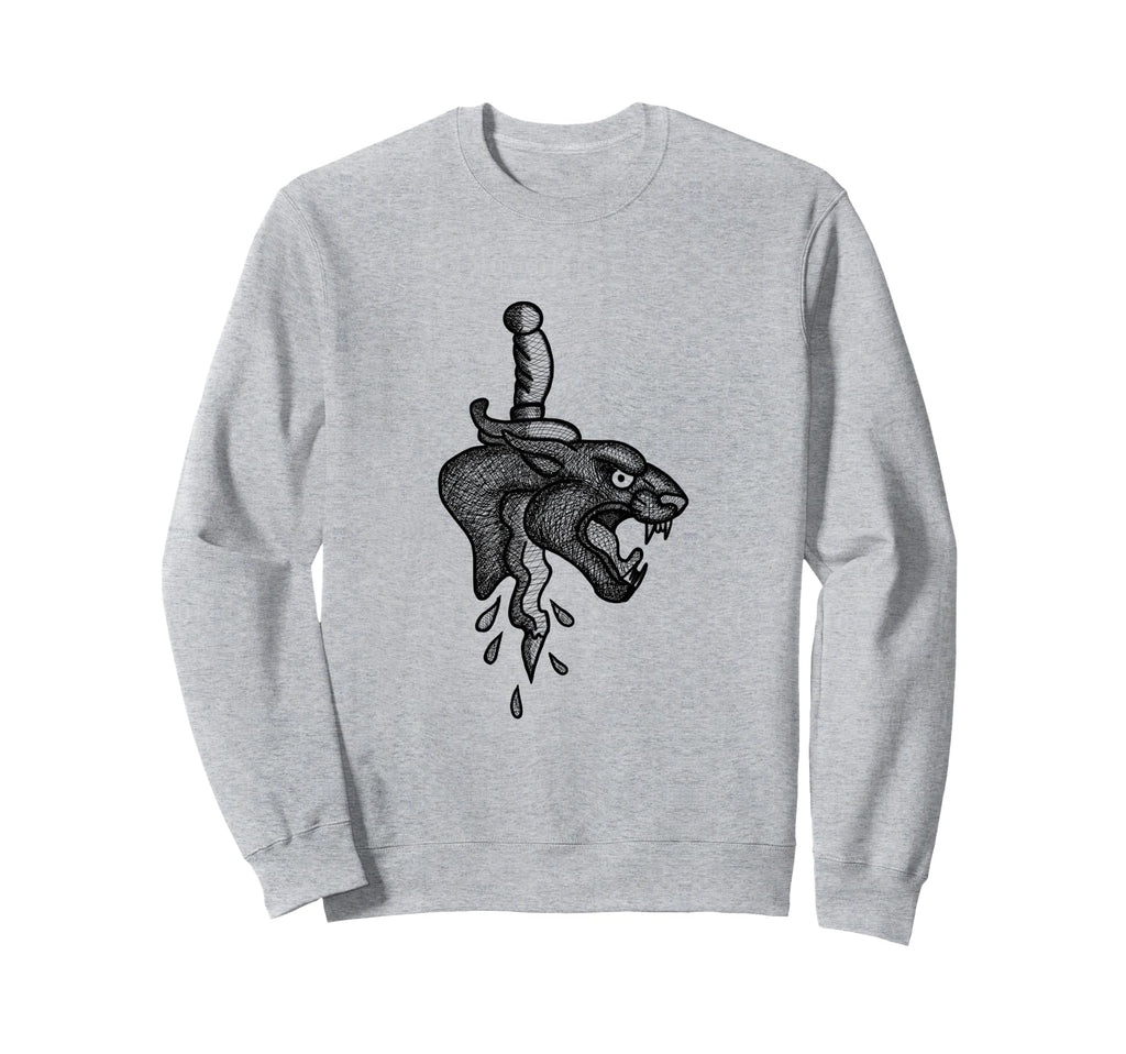 Panther Flash Tattoo Art Hatching Sweatshirt - Graphic Print Men Women - T-Shirt, Sweatshirt, Hoodie