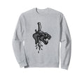 Panther Flash Tattoo Art Hatching Sweatshirt - Graphic Print Men Women - T-Shirt, Sweatshirt, Hoodie