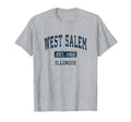West Salem Illinois Il Athletic T-Shirt - Custom Art Print for Adults - T-Shirt, Sweatshirt, Hoodie