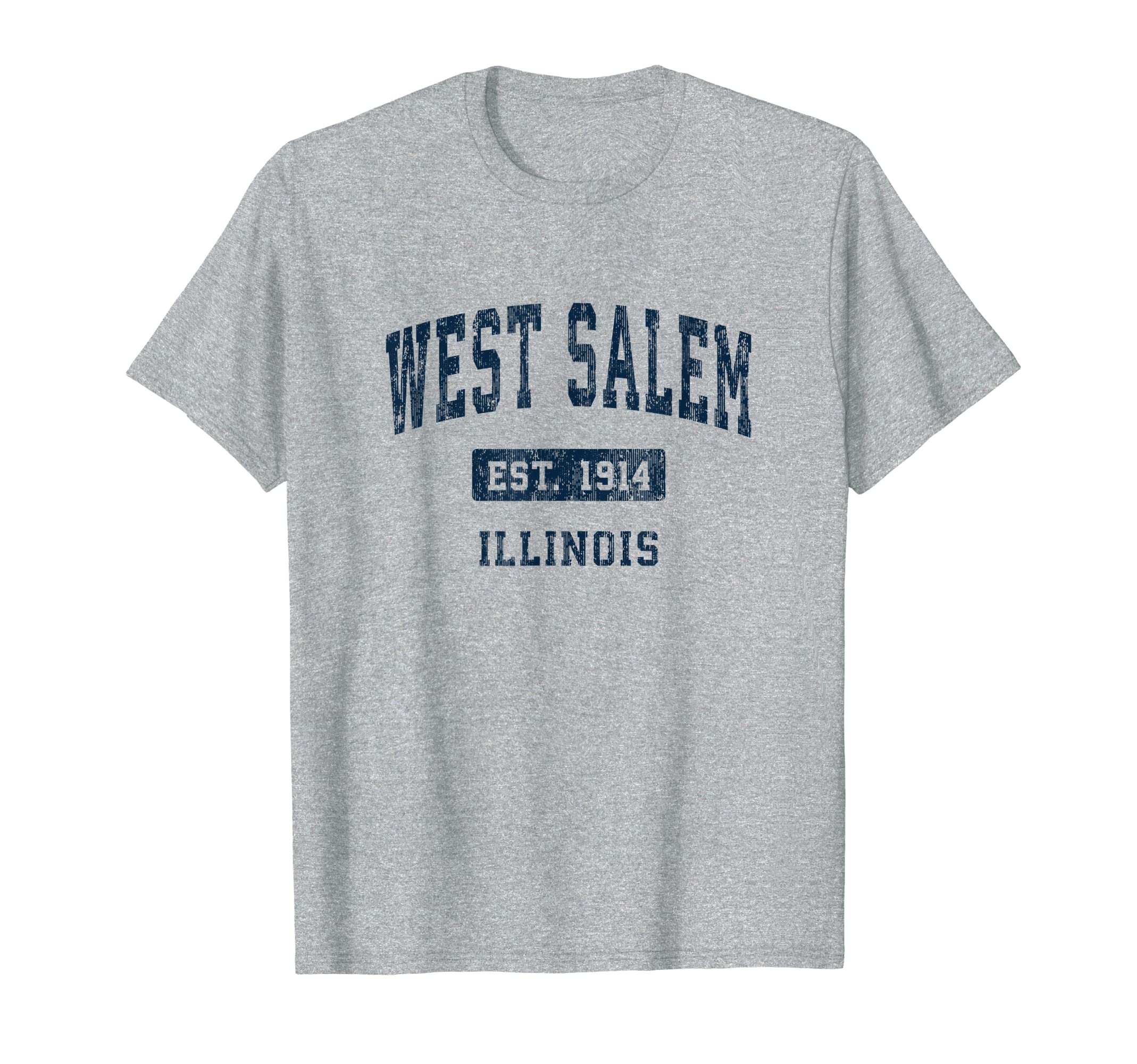 West Salem Illinois Il Athletic T-Shirt - Custom Art Print for Adults - T-Shirt, Sweatshirt, Hoodie