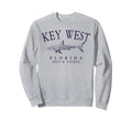 Key West Florida Shark Arched Sweatshirt - Novelty Apparel for Adults - T-Shirt, Sweatshirt, Hoodie