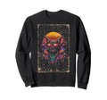 80S Synthwave Bat Sweatshirt - Graphic Print Unisex - T-Shirt, Sweatshirt, Hoodie