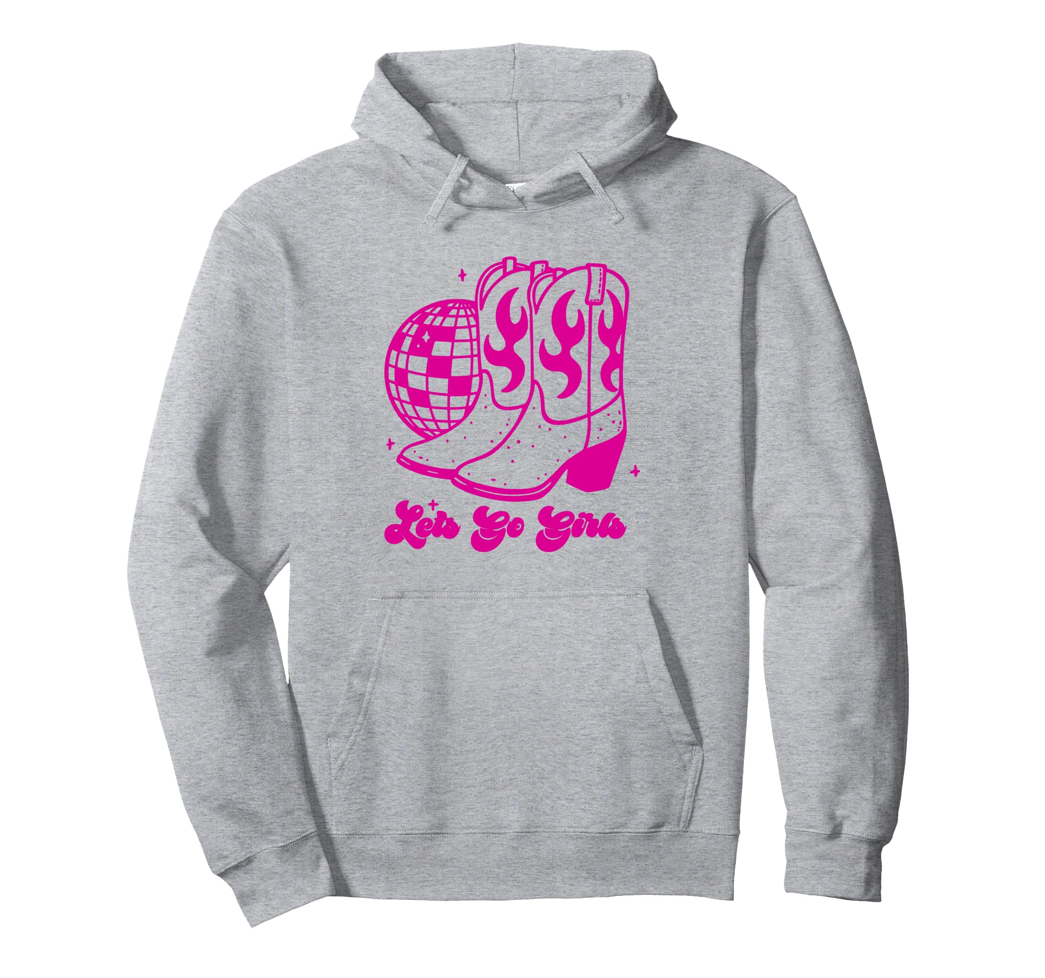 Lets Go Disco Ball Cowgirl Hat Western Hoodie - Trendy Graphic Unisex - T-Shirt, Sweatshirt, Hoodie
