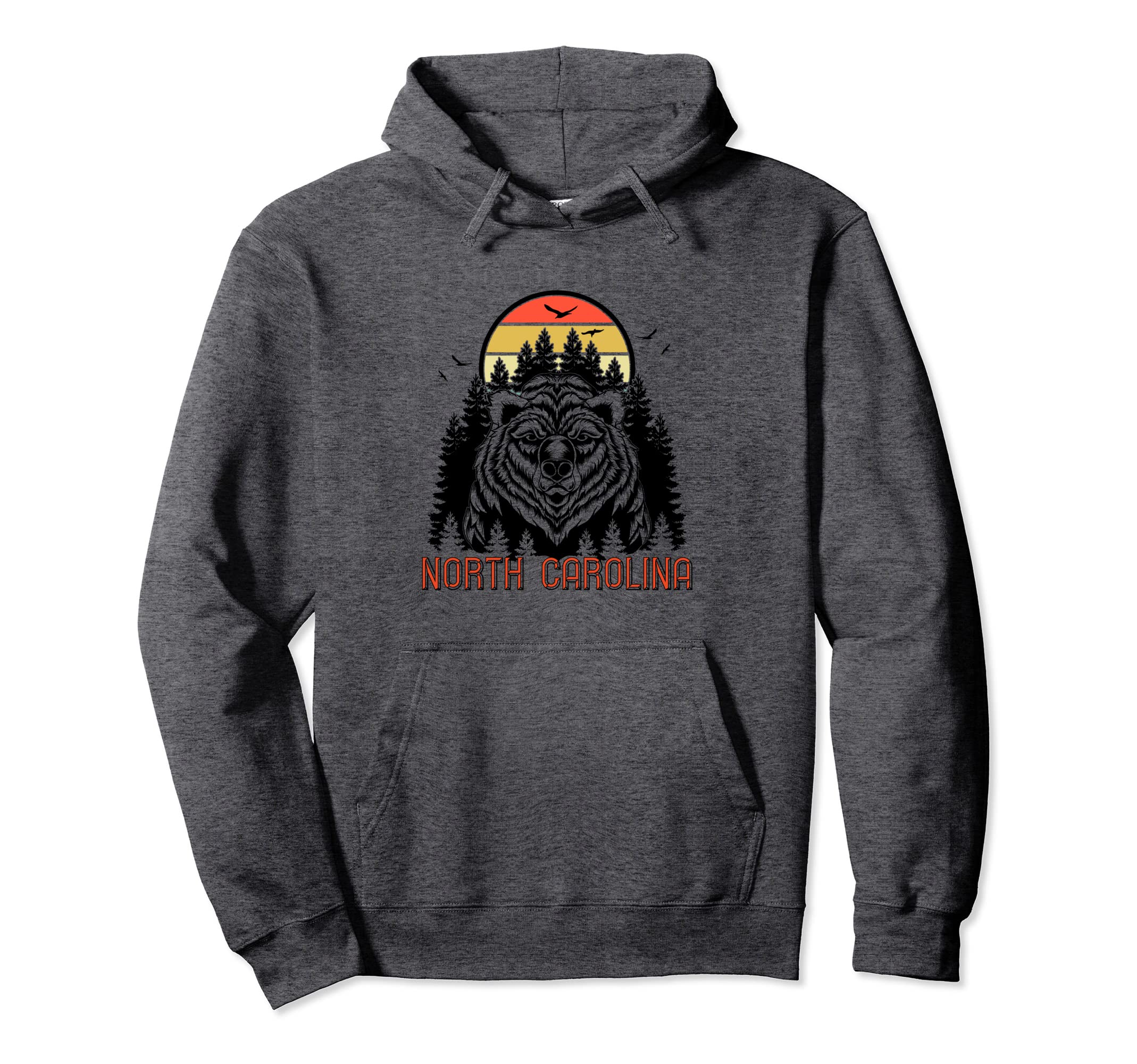 North Carolina Bear Hunting 70S 80S Hoodie - Minimalist Print Men Women - T-Shirt, Sweatshirt, Hoodie