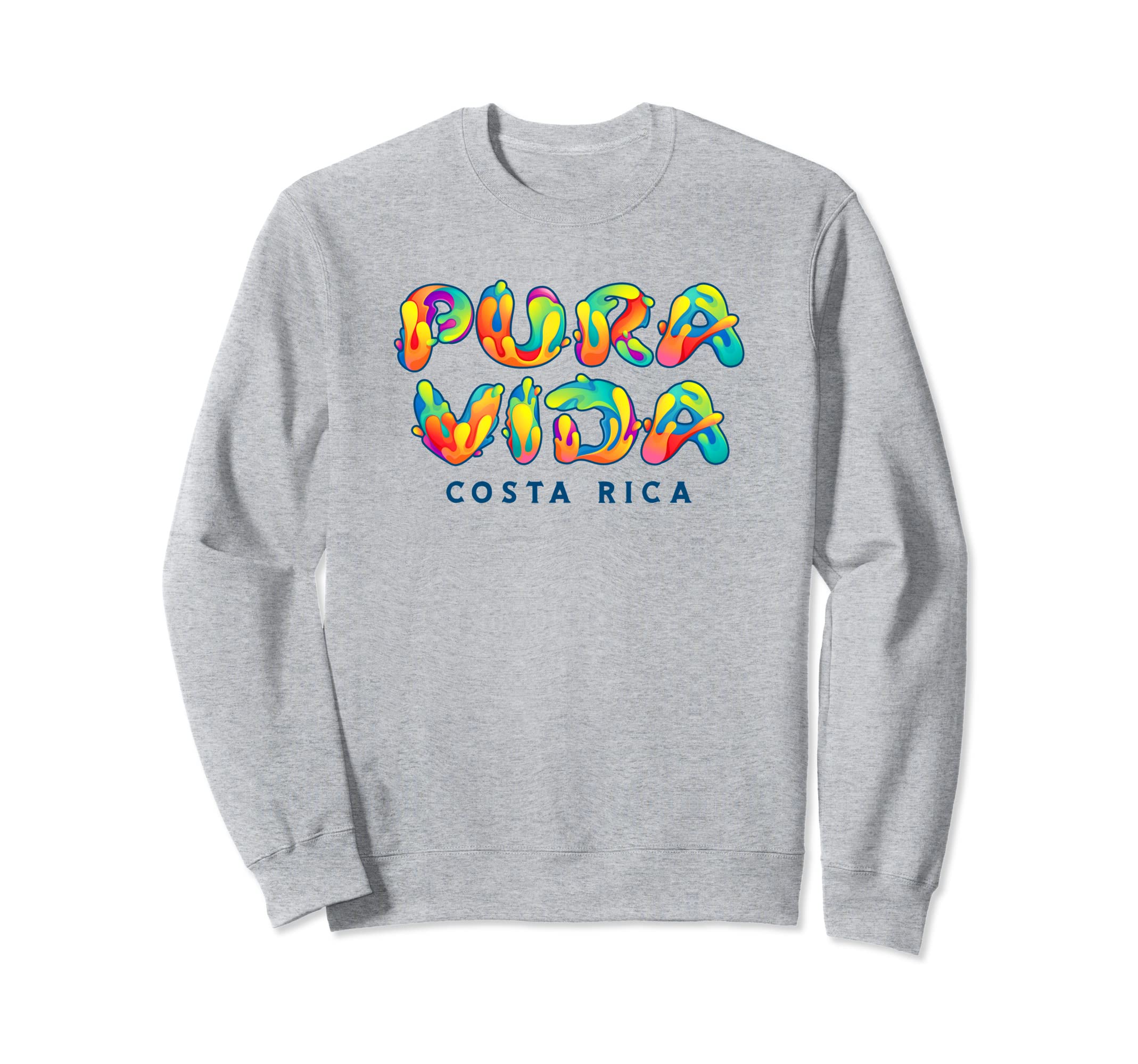Pura Vida Costa Rica Rainbow Sweatshirt - Aesthetic Graphic for Adults - T-Shirt, Sweatshirt, Hoodie
