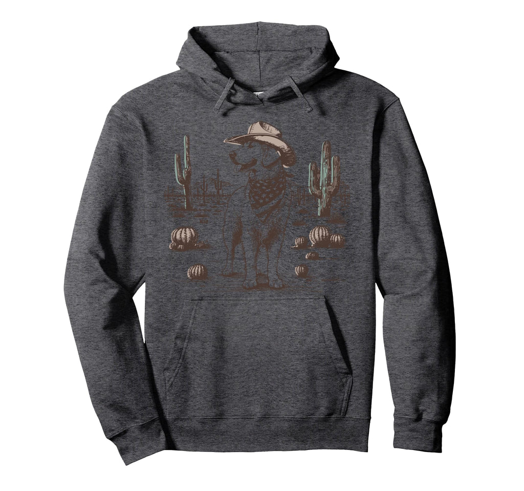 Golden Retriever Ufo 90S Western Cowboy Hoodie - Unique Graphic for Adults - T-Shirt, Sweatshirt, Hoodie