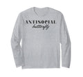 Antisocial Butterfly Text T-Shirt - Minimalist Print Unisex - T-Shirt, Sweatshirt, Hoodie