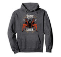 Rockabilly Devil Lady Lucky Spade Casino Hoodie - Graphic Print for Adults - T-Shirt, Sweatshirt, Hoodie