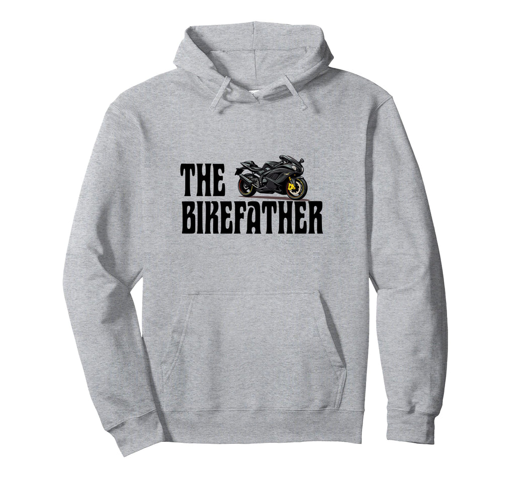 Biker Biker Dad Bikefather Funny Hoodie - Custom Art Print for Adults - T-Shirt, Sweatshirt, Hoodie