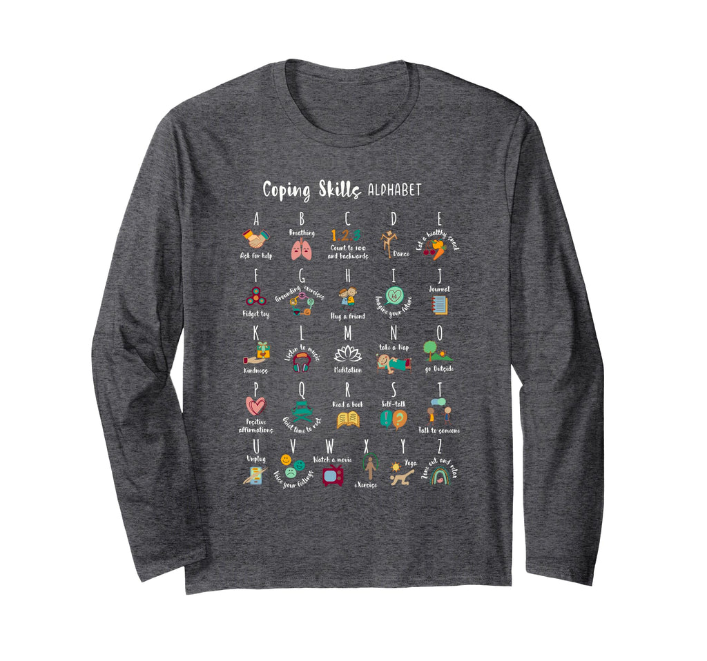 Abc Coping Skills Alphabet Self Care T-Shirt - Graphic Print Men Women - T-Shirt, Sweatshirt, Hoodie