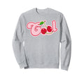 Cherries Pop Art Typography Sweatshirt - Minimalist Print Unisex - T-Shirt, Sweatshirt, Hoodie