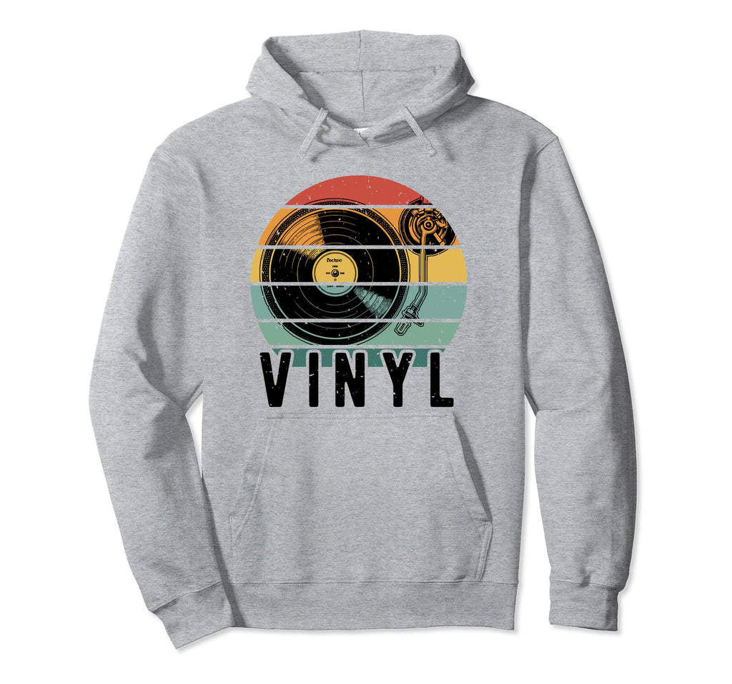 Vinyl Turntable Records Music Lp Dj Sun Hoodie - Novelty Apparel Unisex - T-Shirt, Sweatshirt, Hoodie