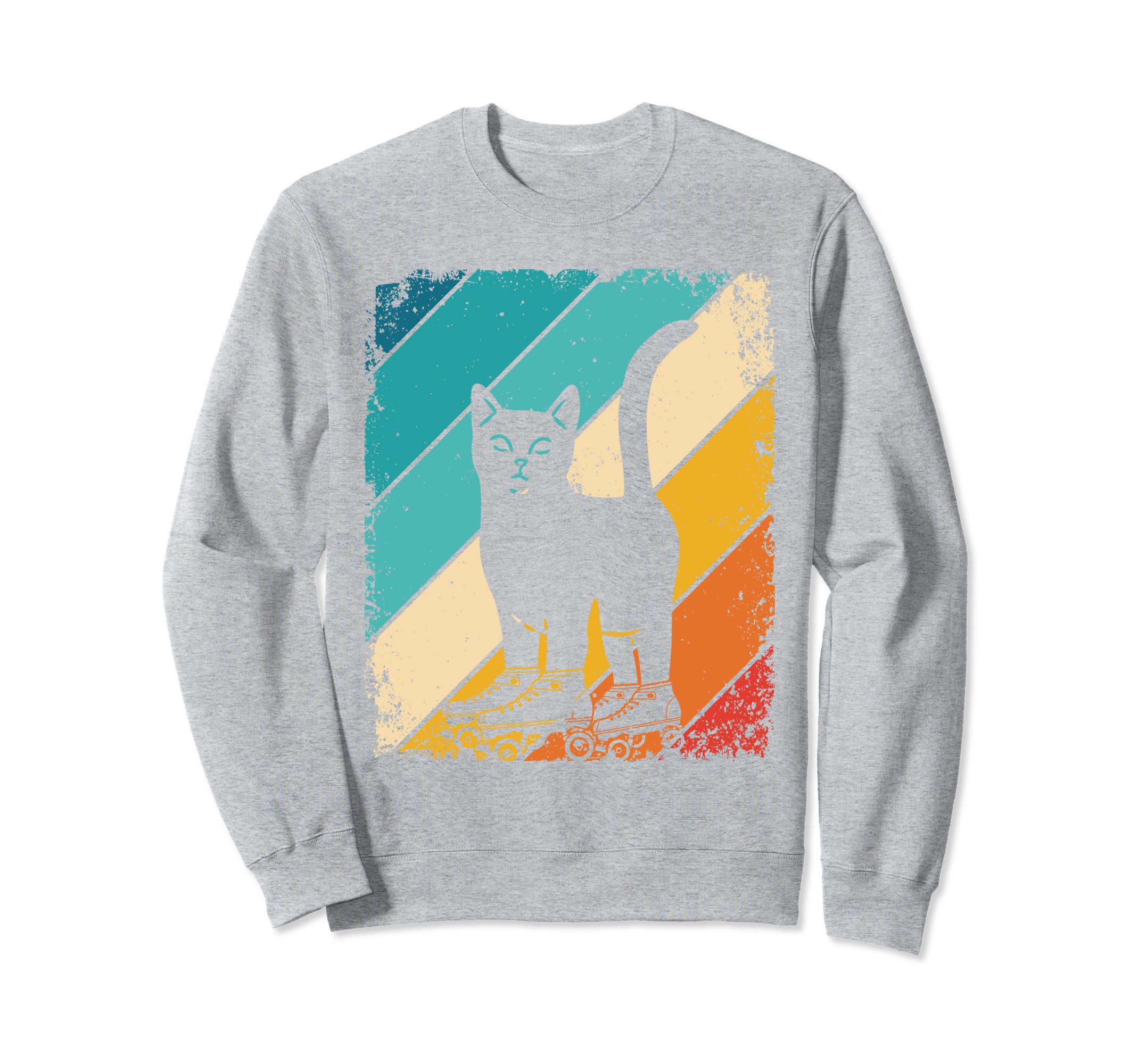 Cat Roller Skates Fun Skating Lifestyle Sweatshirt - Unique Graphic Unisex - T-Shirt, Sweatshirt, Hoodie