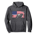 American Flag Motorcycle Motorcycle Hoodie - Aesthetic Graphic Unisex - T-Shirt, Sweatshirt, Hoodie