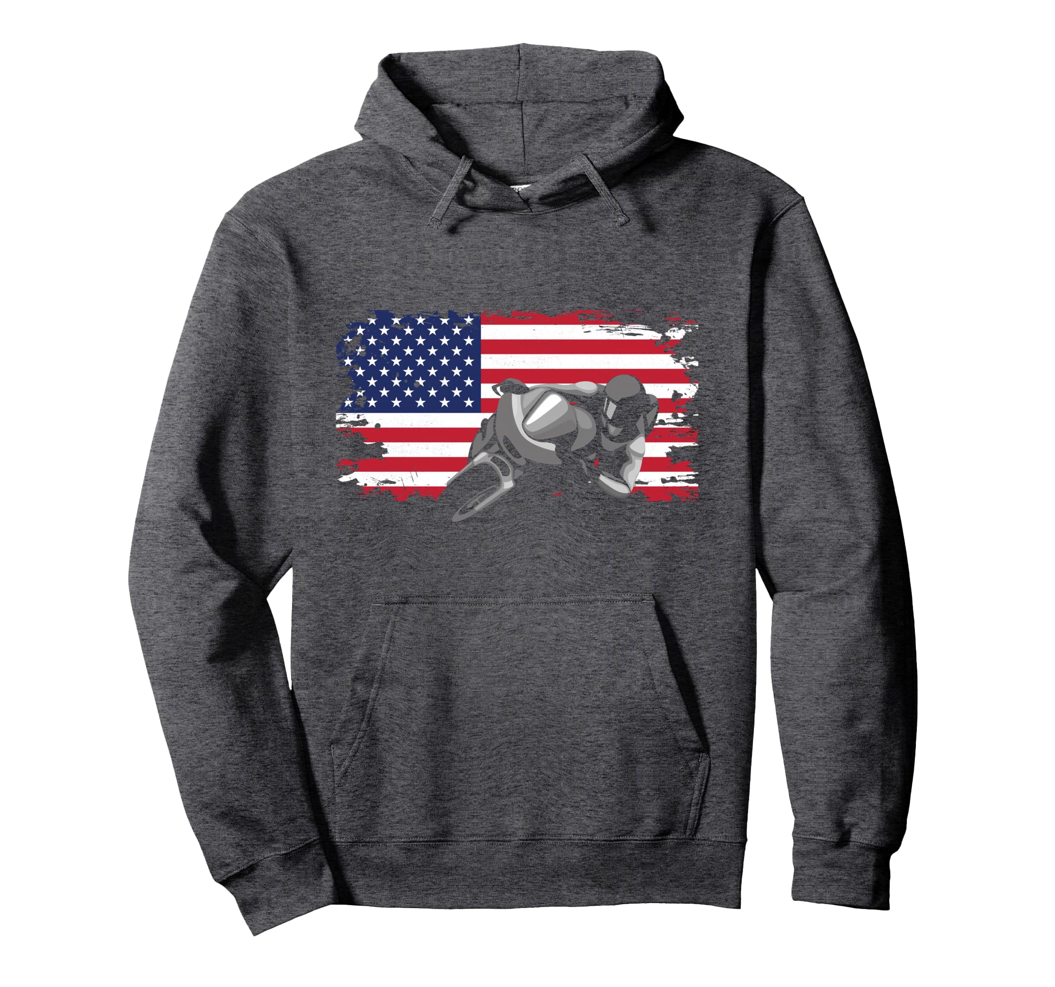 American Flag Motorcycle Motorcycle Hoodie - Aesthetic Graphic Unisex - T-Shirt, Sweatshirt, Hoodie