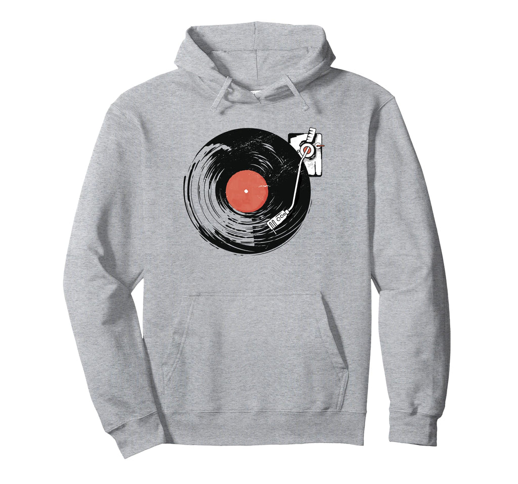Record Player Illustration Vinyl Lover Hoodie - Graphic Print for Adults - T-Shirt, Sweatshirt, Hoodie