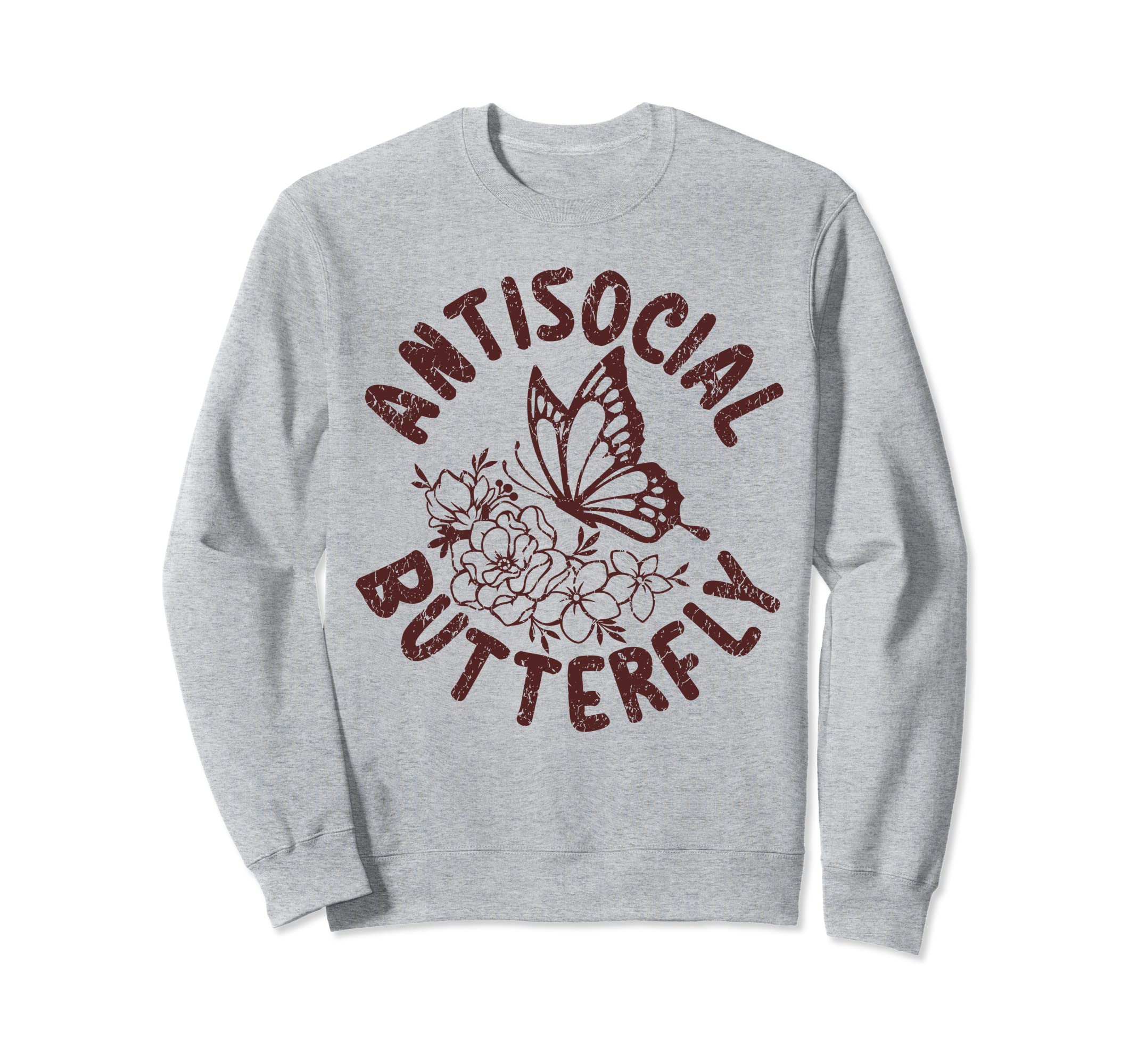 Insect Antisocial Butterfly Sweatshirt - Casual Everyday Wear for Adults - T-Shirt, Sweatshirt, Hoodie