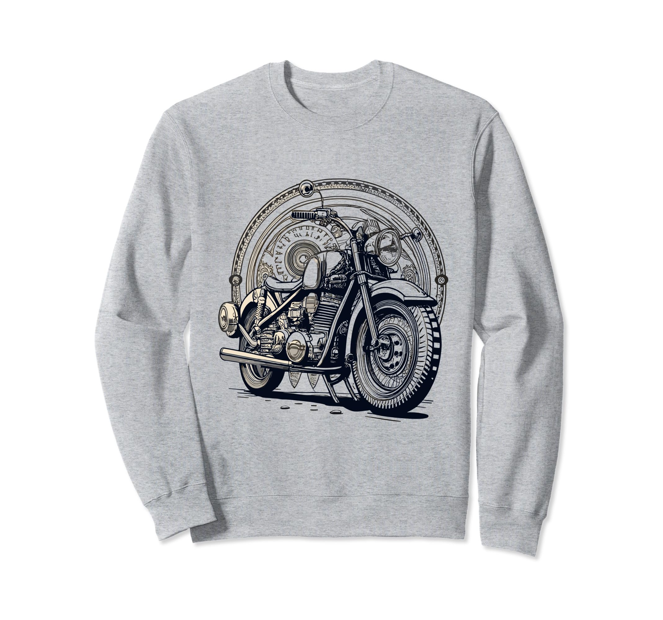 Nostalgic Ride Motorcycle Sweatshirt - Unique Graphic Men Women - T-Shirt, Sweatshirt, Hoodie