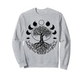 Phases Moon 60S 70S Vibe Tree Life Sweatshirt - Trendy Graphic Unisex - T-Shirt, Sweatshirt, Hoodie