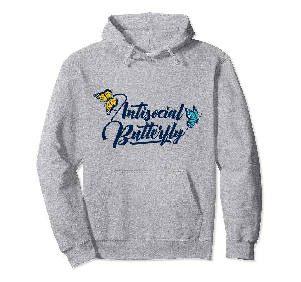 Antisocial Butterfly Insect Monarch Hoodie - Novelty Apparel Men Women - T-Shirt, Sweatshirt, Hoodie