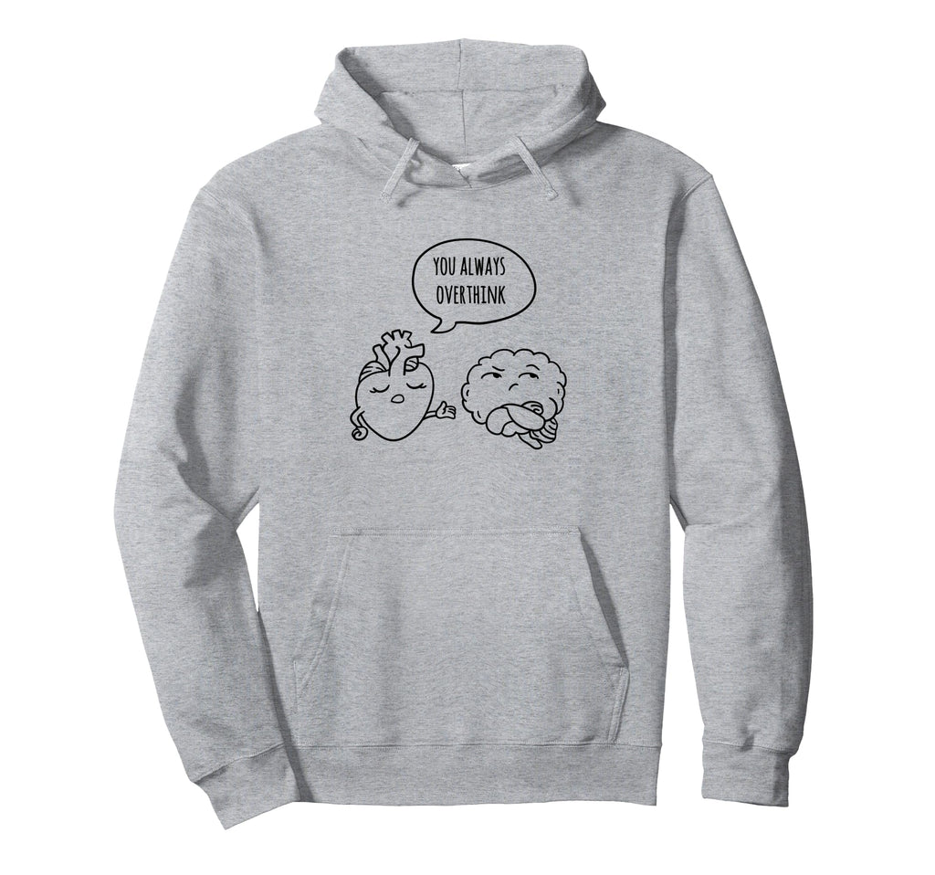 Overthinker Cartoon Hoodie - Novelty Apparel Men Women - T-Shirt, Sweatshirt, Hoodie