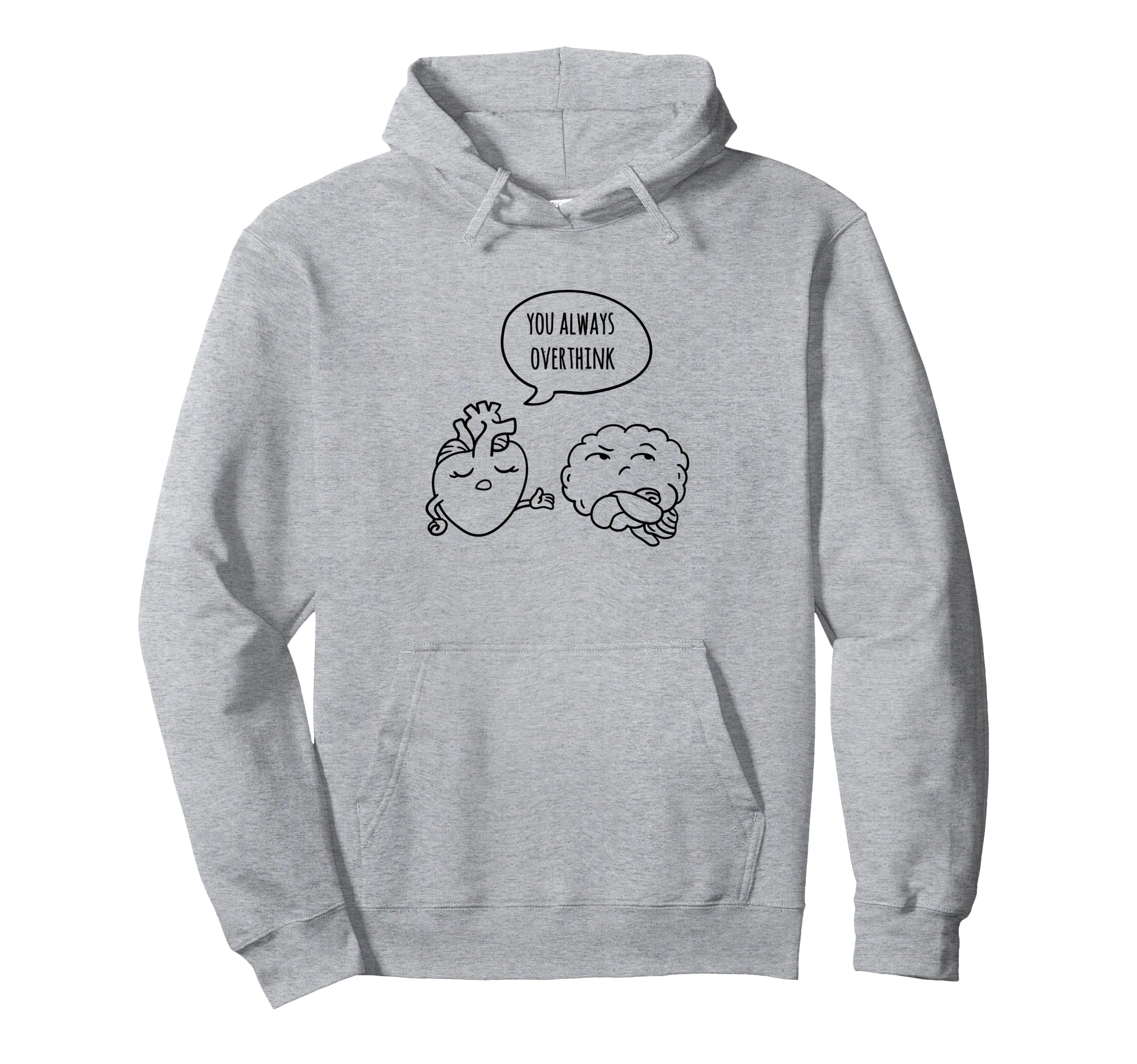 Overthinker Cartoon Hoodie - Novelty Apparel Men Women - T-Shirt, Sweatshirt, Hoodie