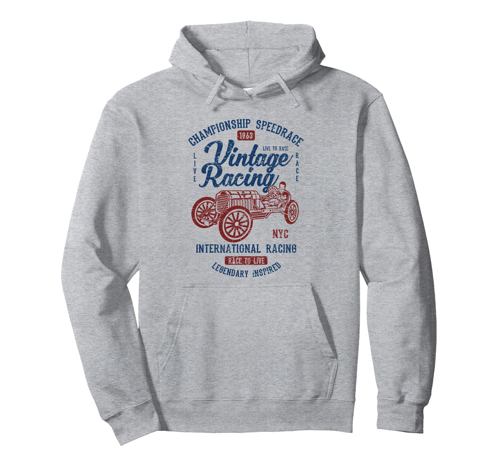 Racing Automotive Nostalgia Distressed Hoodie - Custom Art Print Men Women - T-Shirt, Sweatshirt, Hoodie