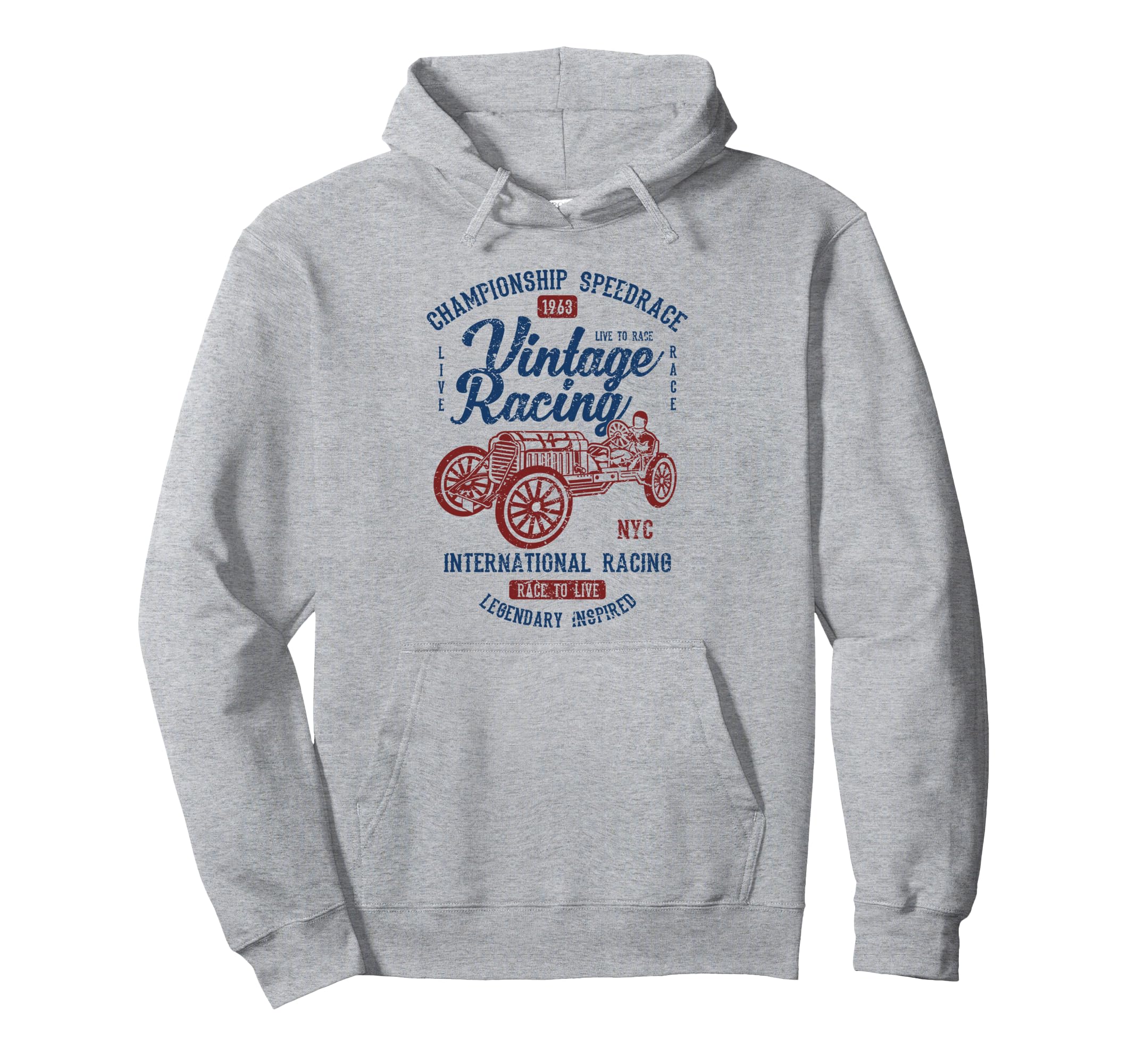 Racing Automotive Nostalgia Distressed Hoodie - Custom Art Print Men Women - T-Shirt, Sweatshirt, Hoodie