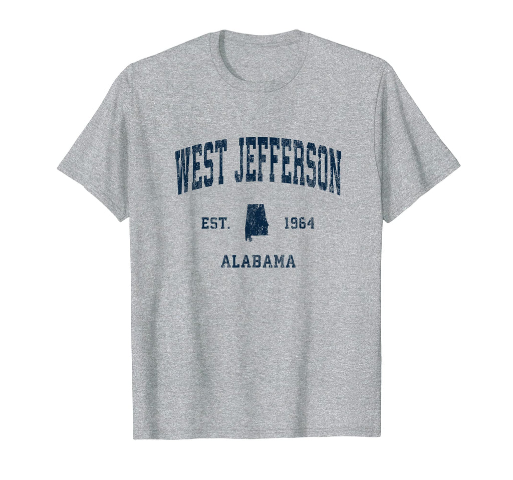 West Jefferson Alabama Al Athletic Navy T-Shirt - Graphic Print Unisex - T-Shirt, Sweatshirt, Hoodie
