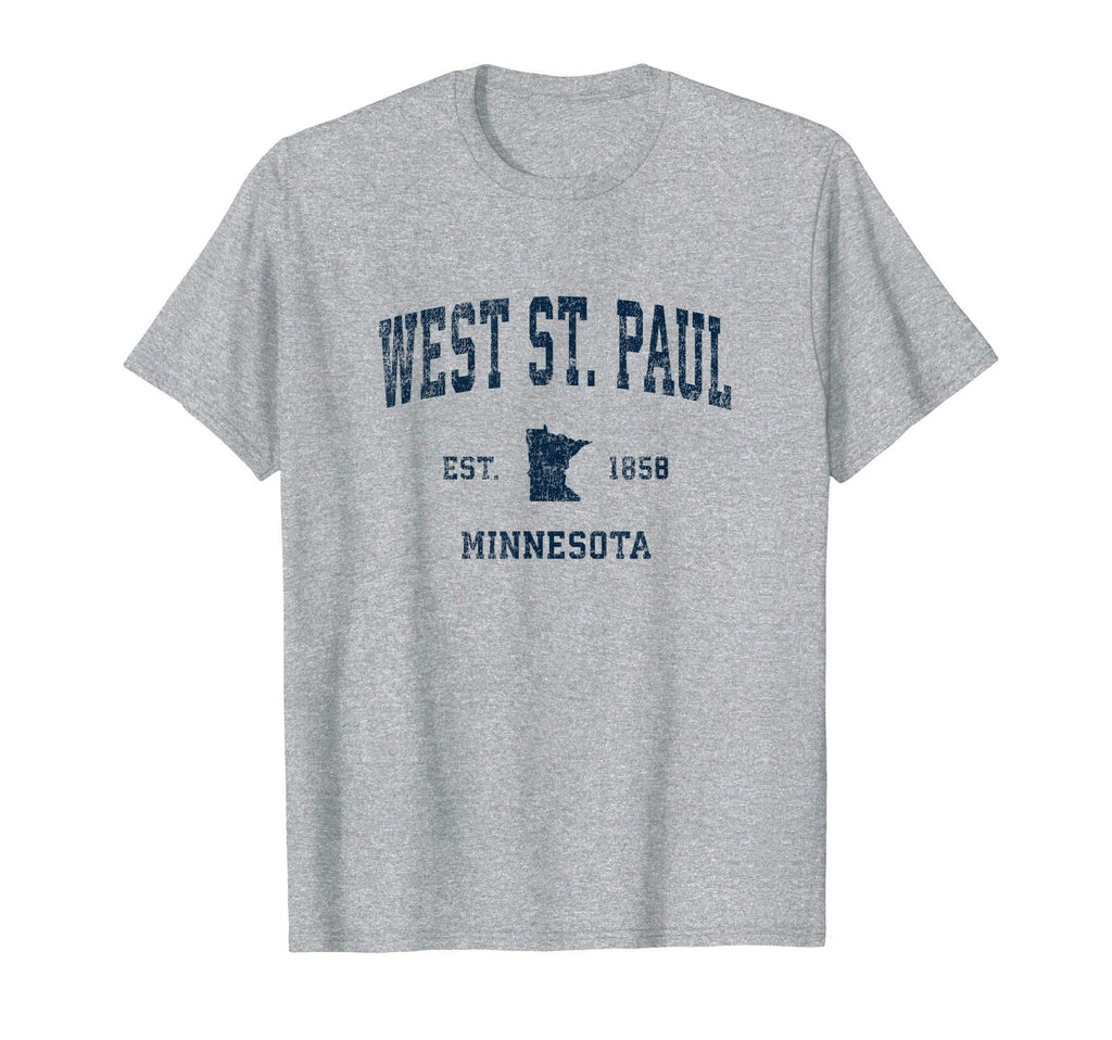 West St Paul Minnesota Mn Sports Navy T-Shirt - Aesthetic Graphic Unisex - T-Shirt, Sweatshirt, Hoodie