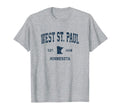 West St Paul Minnesota Mn Sports Navy T-Shirt - Aesthetic Graphic Unisex - T-Shirt, Sweatshirt, Hoodie