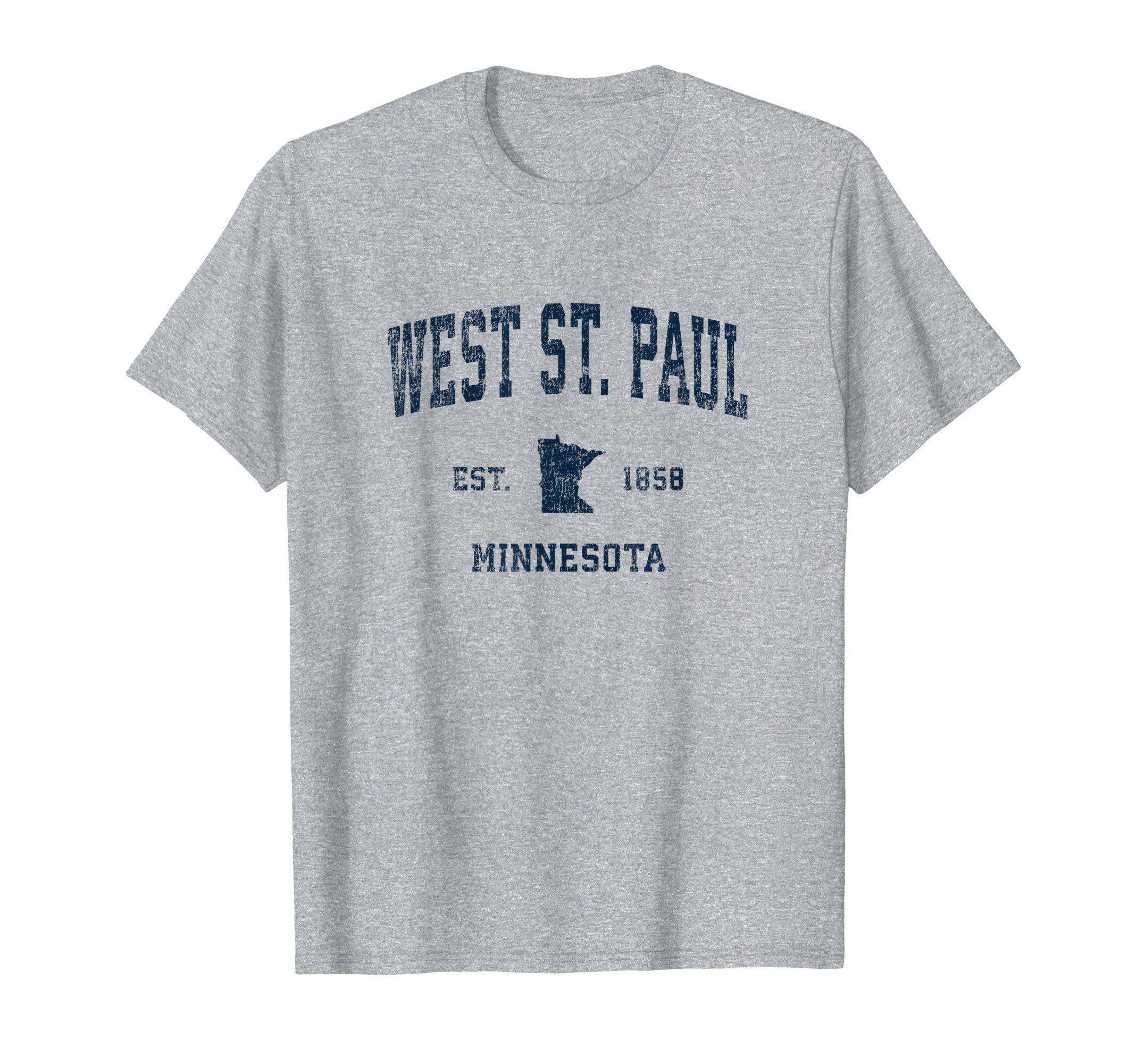 West St Paul Minnesota Mn Sports Navy T-Shirt - Aesthetic Graphic Unisex - T-Shirt, Sweatshirt, Hoodie