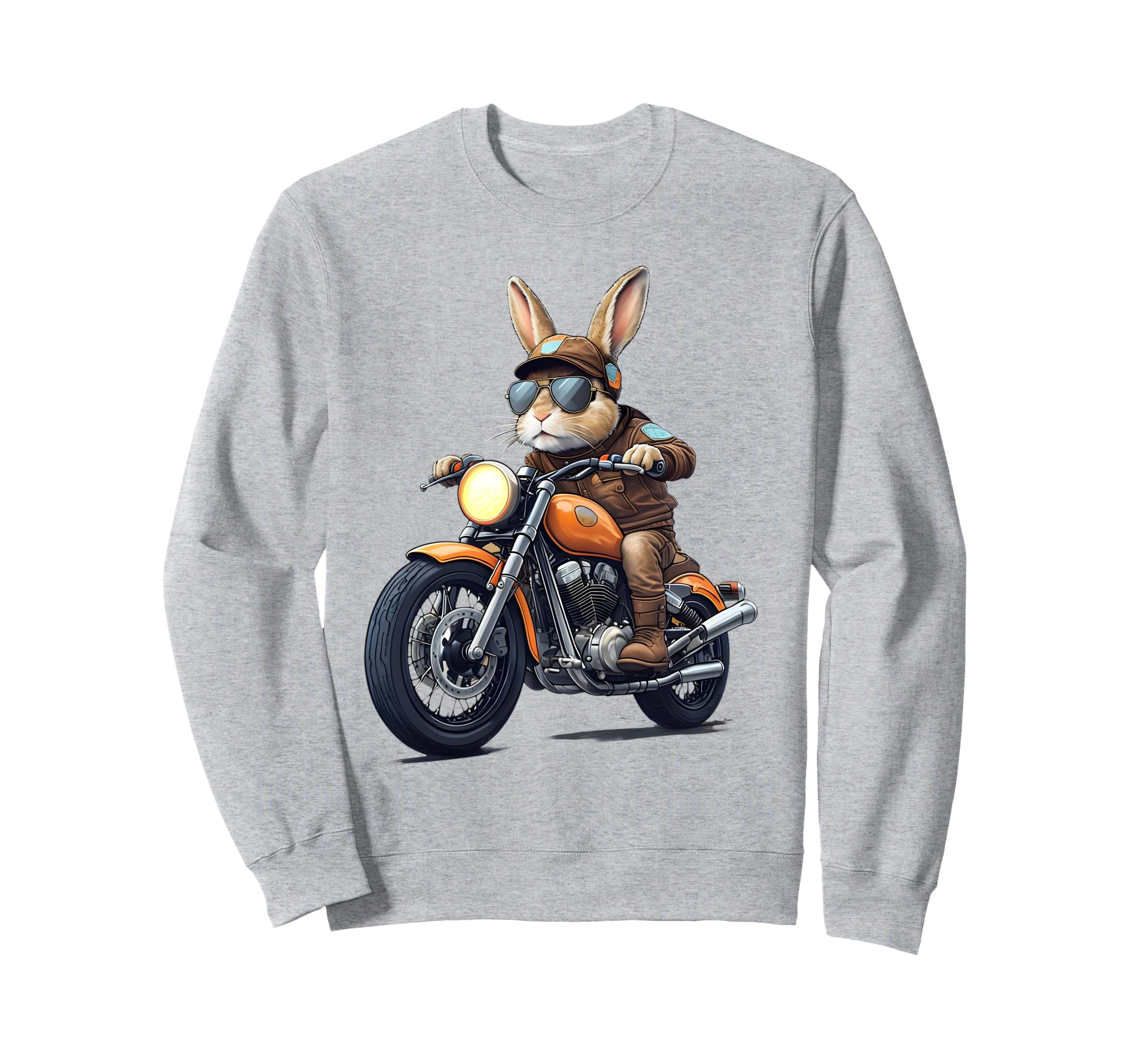 Easter Day Motorbike Bunny Rabbits Sweatshirt - Novelty Apparel Men Women - T-Shirt, Sweatshirt, Hoodie