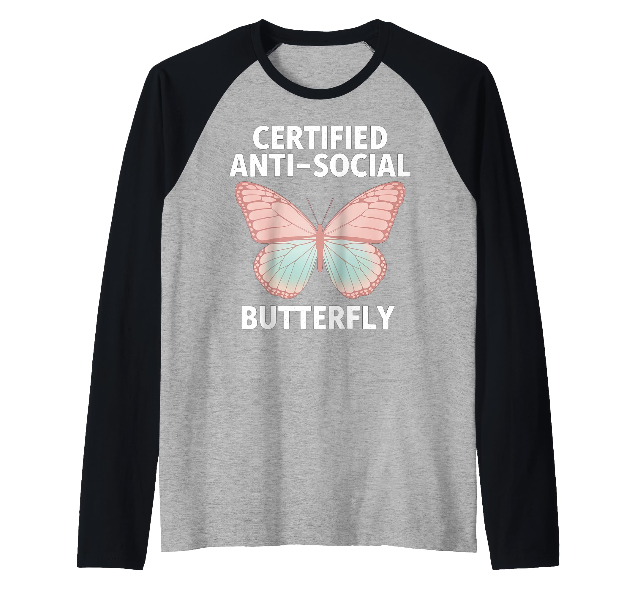 Certified Anti Social Butterfly Art Hoodie - Aesthetic Graphic Unisex - T-Shirt, Sweatshirt, Hoodie