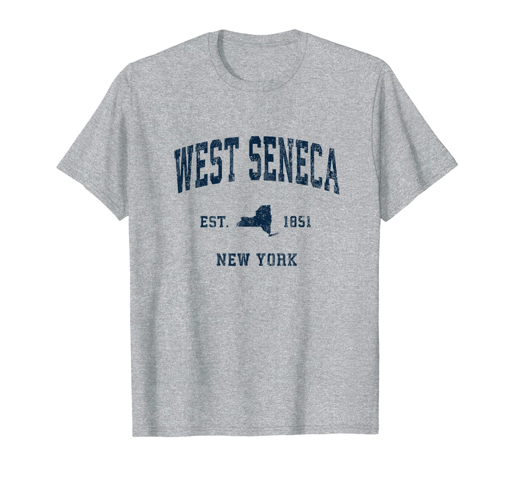West Seneca New York Ny Athletic Navy T-Shirt - Novelty Apparel Unisex - T-Shirt, Sweatshirt, Hoodie