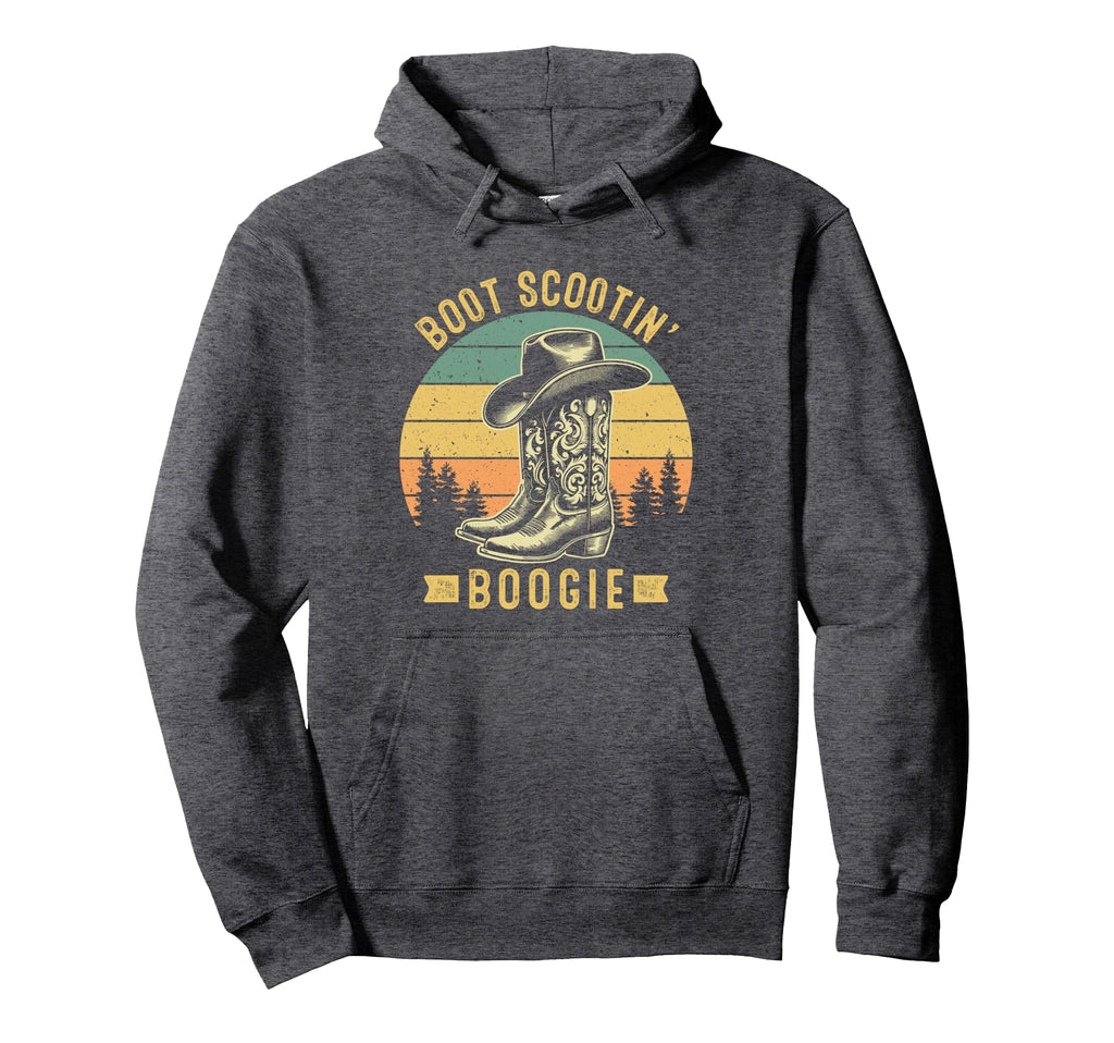 Boot Scootin Boogie Western Cowboys Hoodie - Aesthetic Graphic Unisex - T-Shirt, Sweatshirt, Hoodie