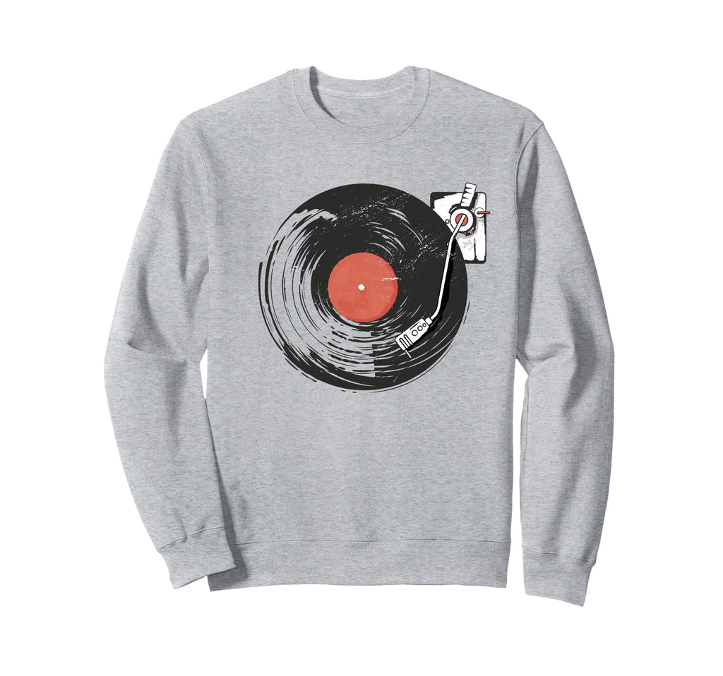 Vinyl Lp Record Player Vinyl Sweatshirt - Minimalist Print Unisex - T-Shirt, Sweatshirt, Hoodie